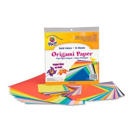 Pacon Pacon Origami Paper, 30 lbs., 9-3/4 x 9-3/4, Assorted Bright Colors, 55 Sheets/Pack 72230